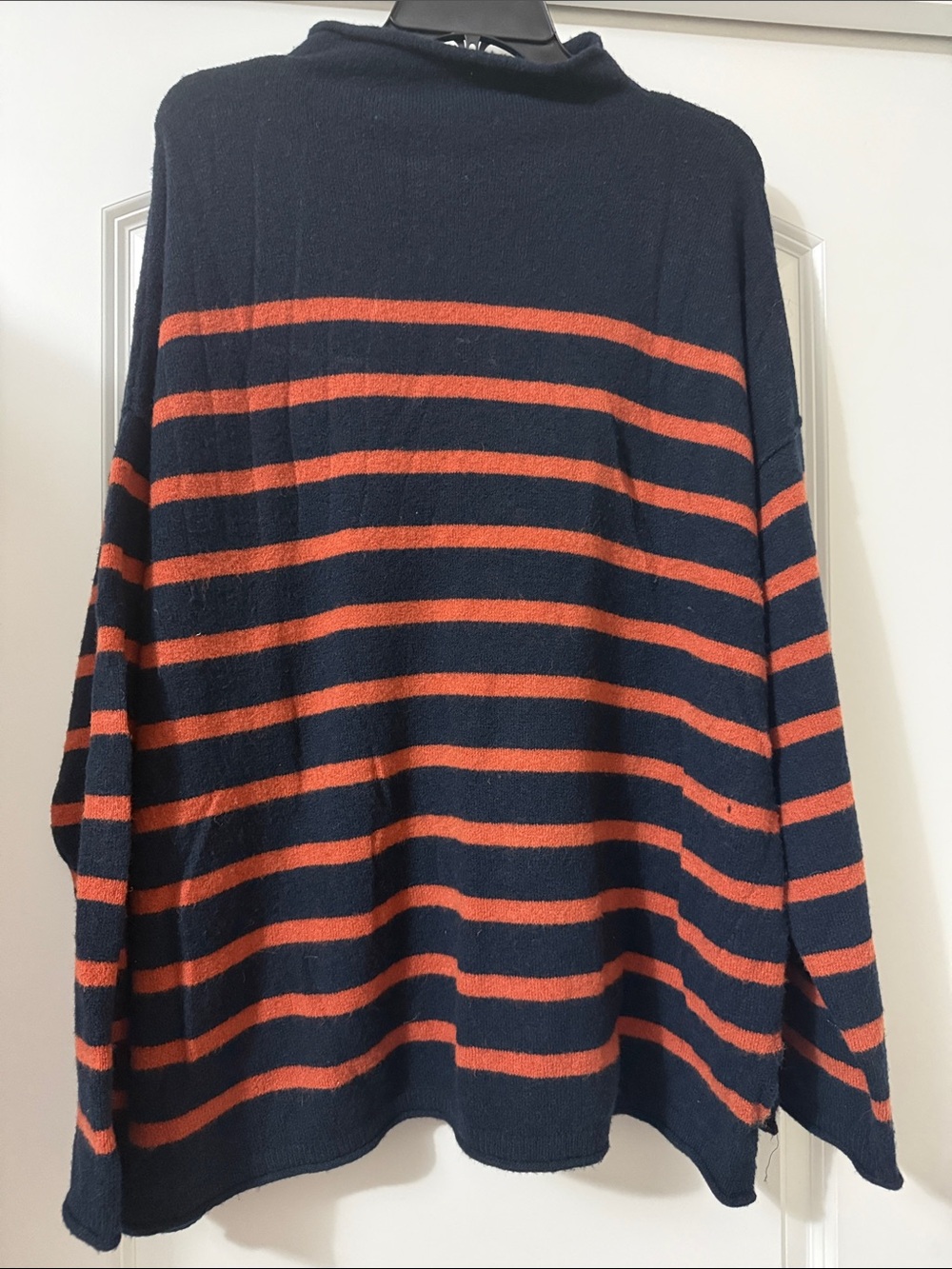 Women's Navy and Orange Striped Knit Sweater by Madewell- Worn Once!